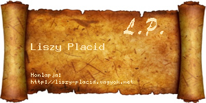 Liszy Placid névjegykártya